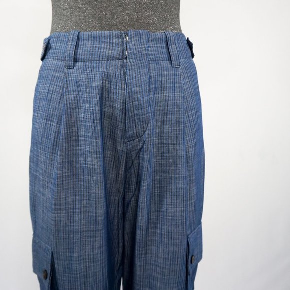 No. 6 STORE Blue Railroad Stripe Side-Pocket Pants - Picture 2 of 7